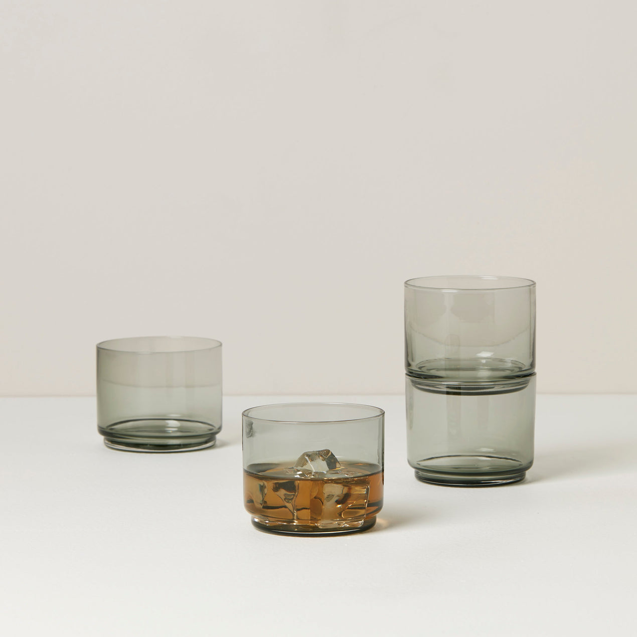 Lenox Tuscany Classics Stackable Smoke Short Glasses - Set Of 4