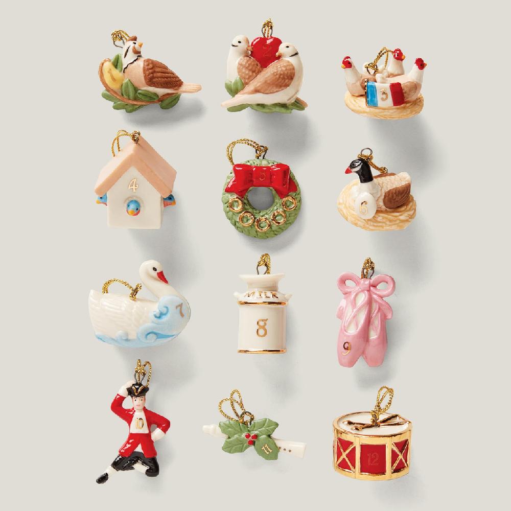 Lenox Twelve Days Of Christmas 12-Piece Ornament & Tree Set