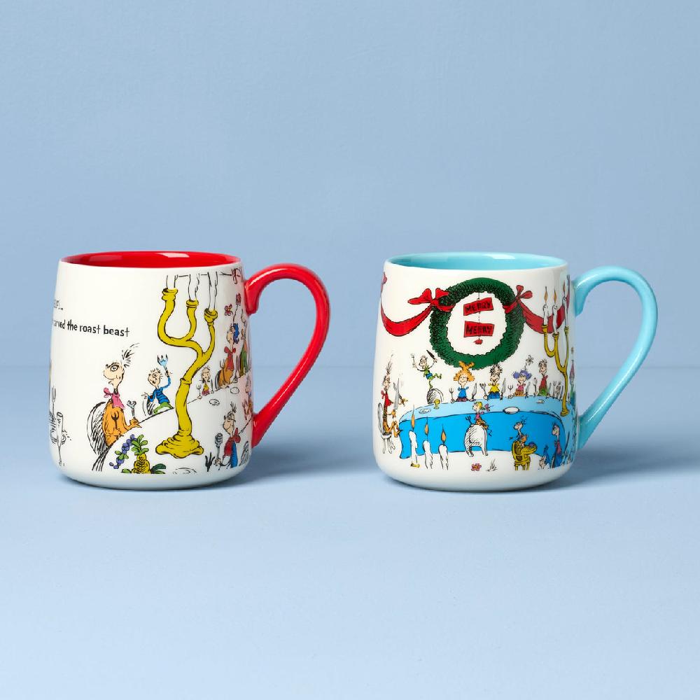 Lenox Who-Ville Carving-Serving Beast Mugs - Set Of 2