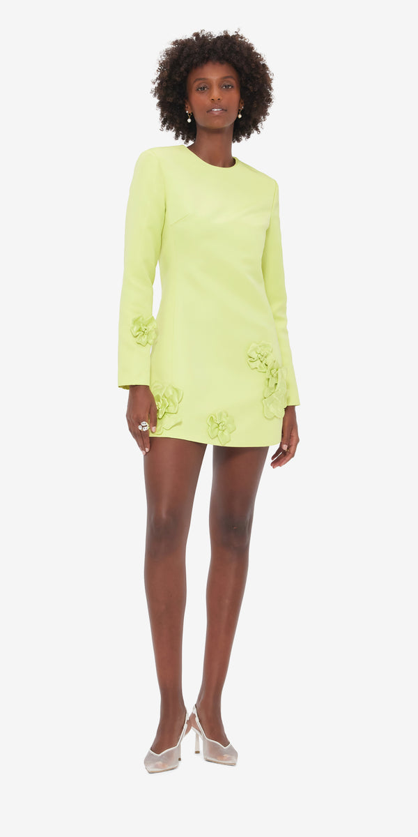 Leo Lin Aliza Long Sleeve Petal Mini Dress
