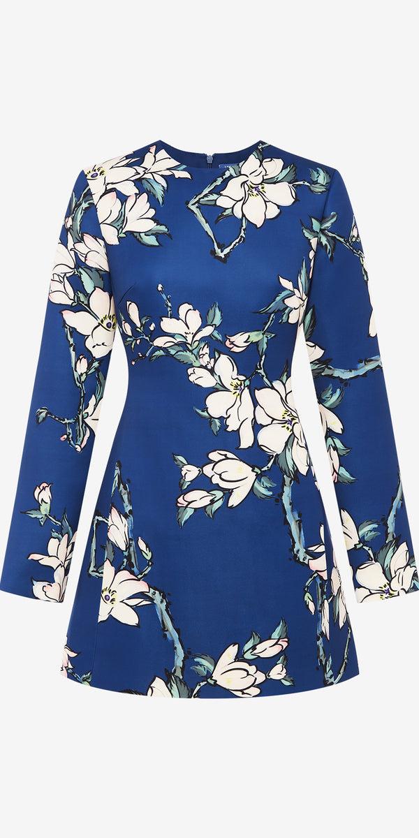 leo lin Aliza Long Sleeve Petal Mini Dress