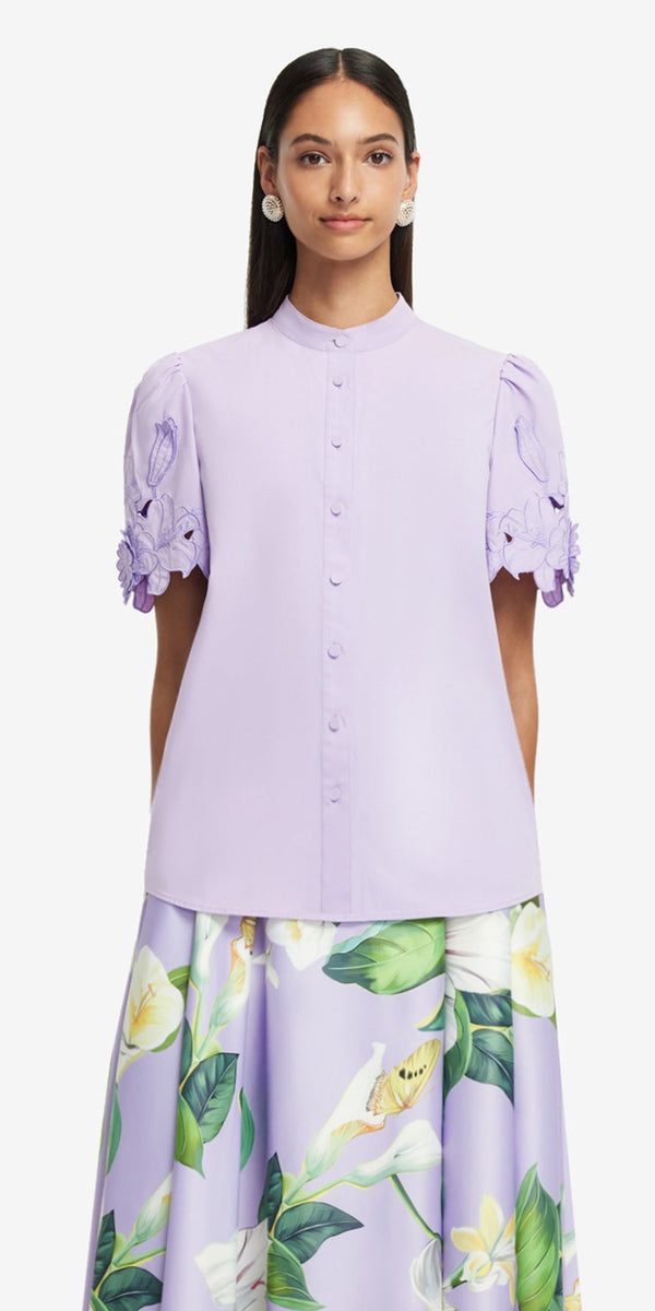 Leo Lin Amelie Appliqué Shirt Top