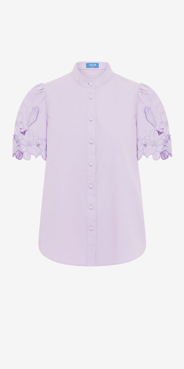 leo lin Amelie Appliqué Shirt Top