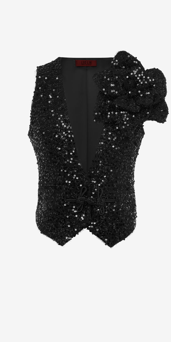 leo lin Anna-May Sequin Vest