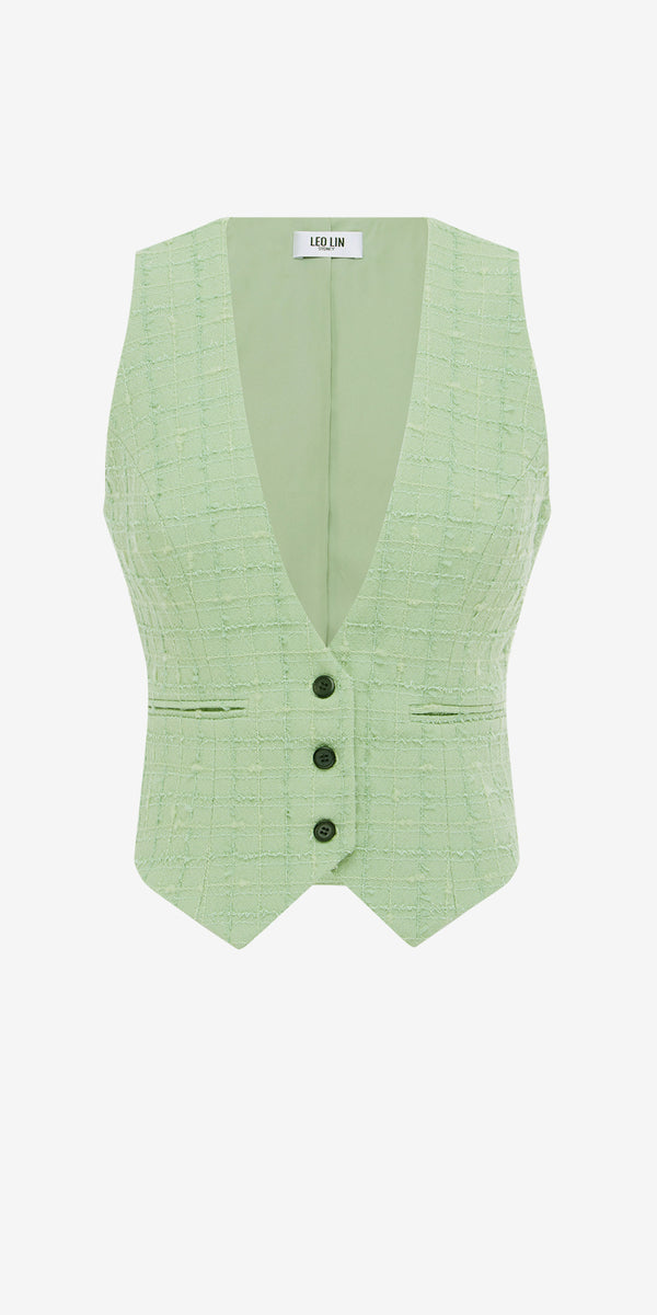 leo lin Anna-May Tweed Vest