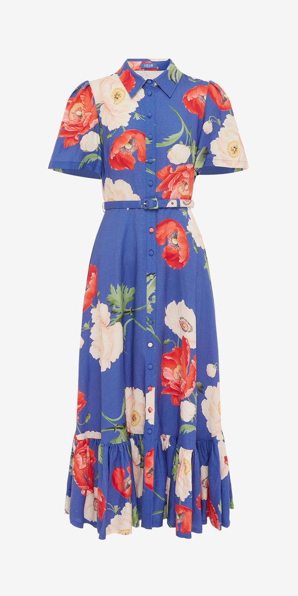 leo lin Becca Short Sleeve Midi Dress