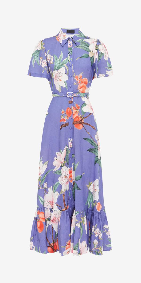 leo lin Becca Short Sleeve Midi Dress