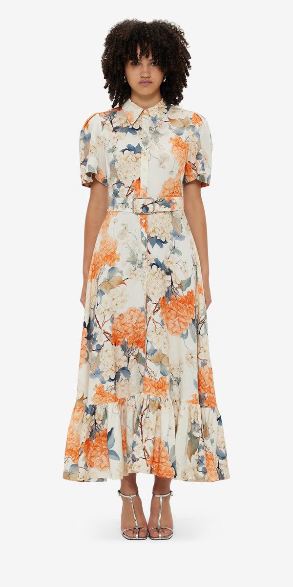 Leo Lin Becca Short Sleeve Midi Dress
