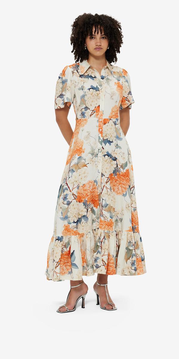 Leo Lin Becca Short Sleeve Midi Dress