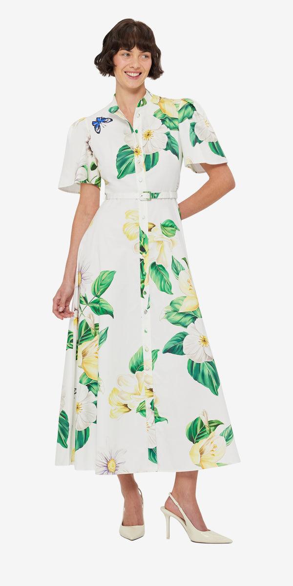 Leo Lin Bianca Short Sleeve Midi Dress