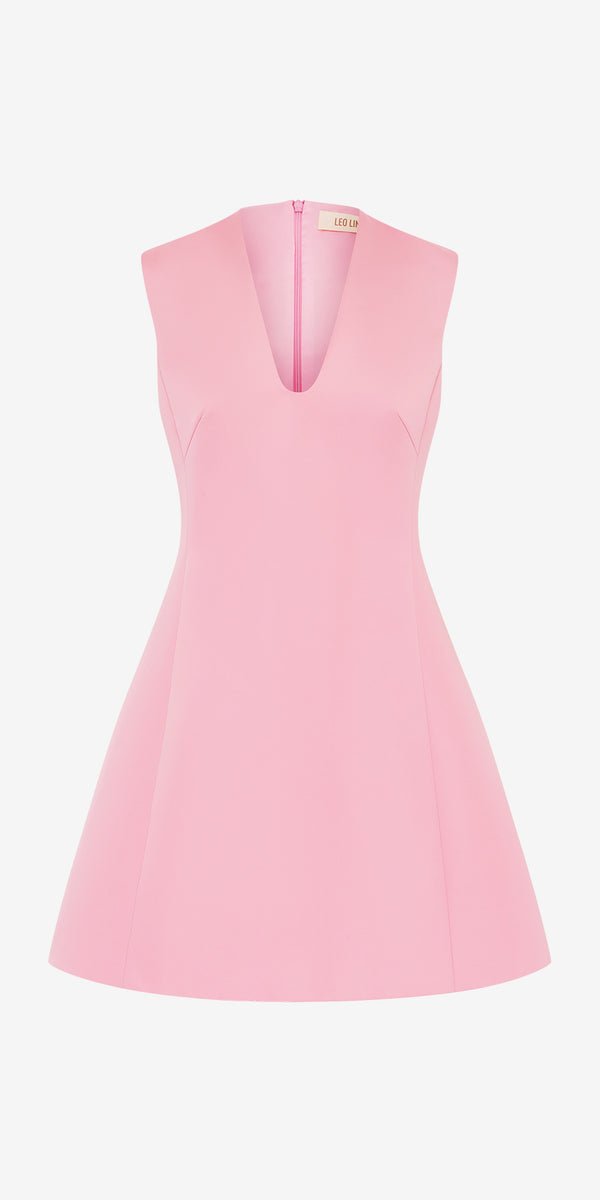 leo lin Briana V Neck Mini Dress