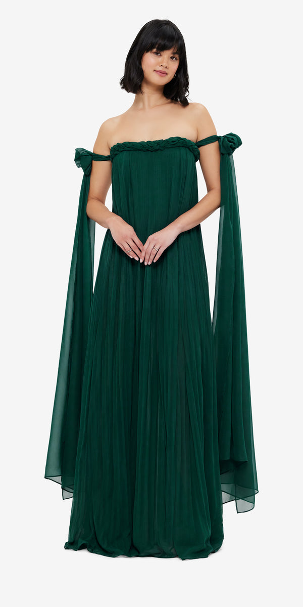 Leo Lin Camilla Draped Floor Length Dress
