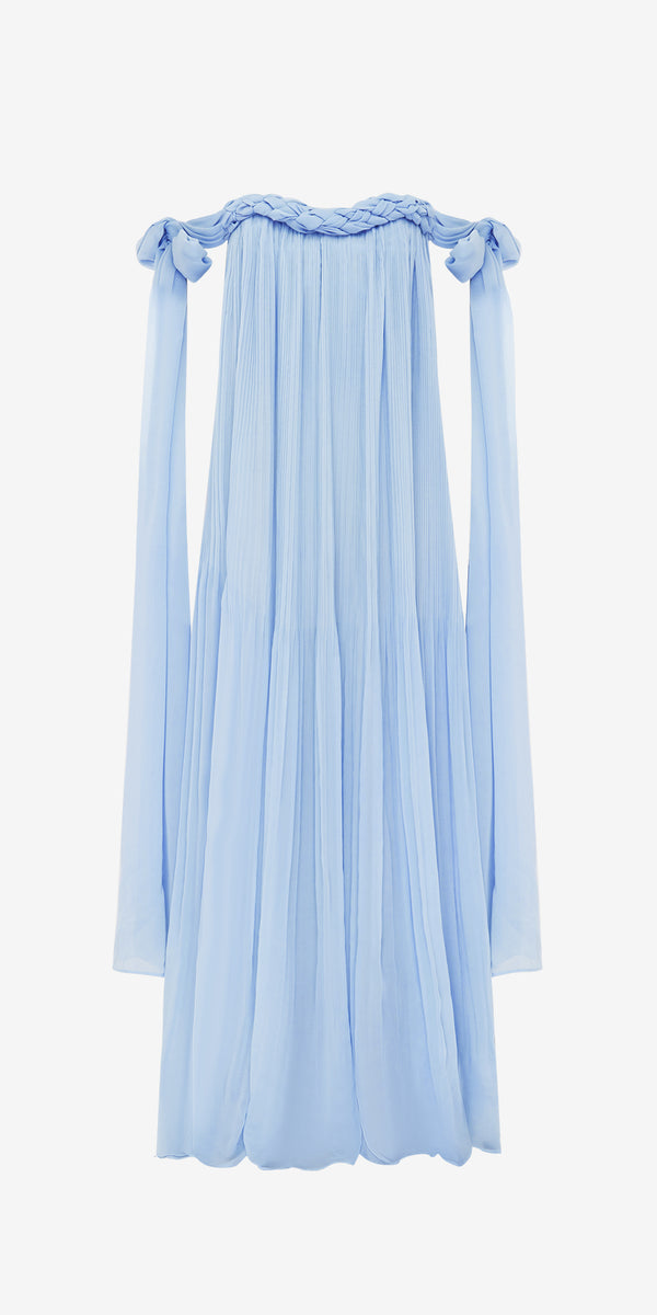leo lin Camilla Draped Floor Length Dress