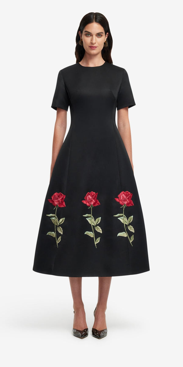 Leo Lin Caroline Embellished Rose Midi Dress