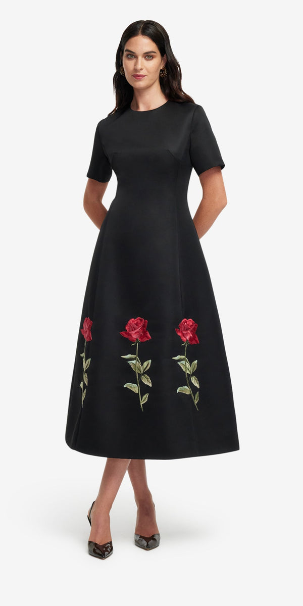 Leo Lin Caroline Embellished Rose Midi Dress