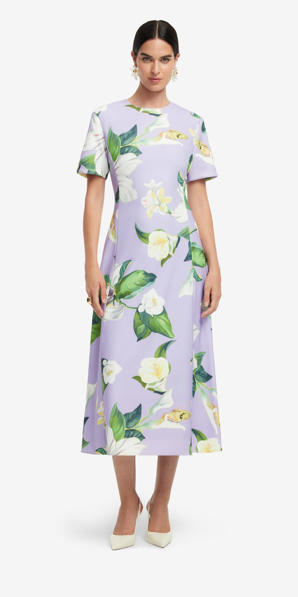 Leo Lin Caroline Short Sleeve Midi Dress