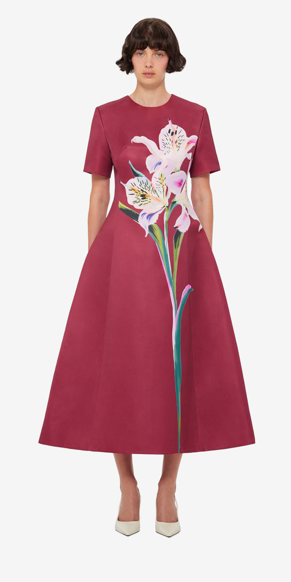 Leo Lin Caroline Short Sleeve Midi Dress