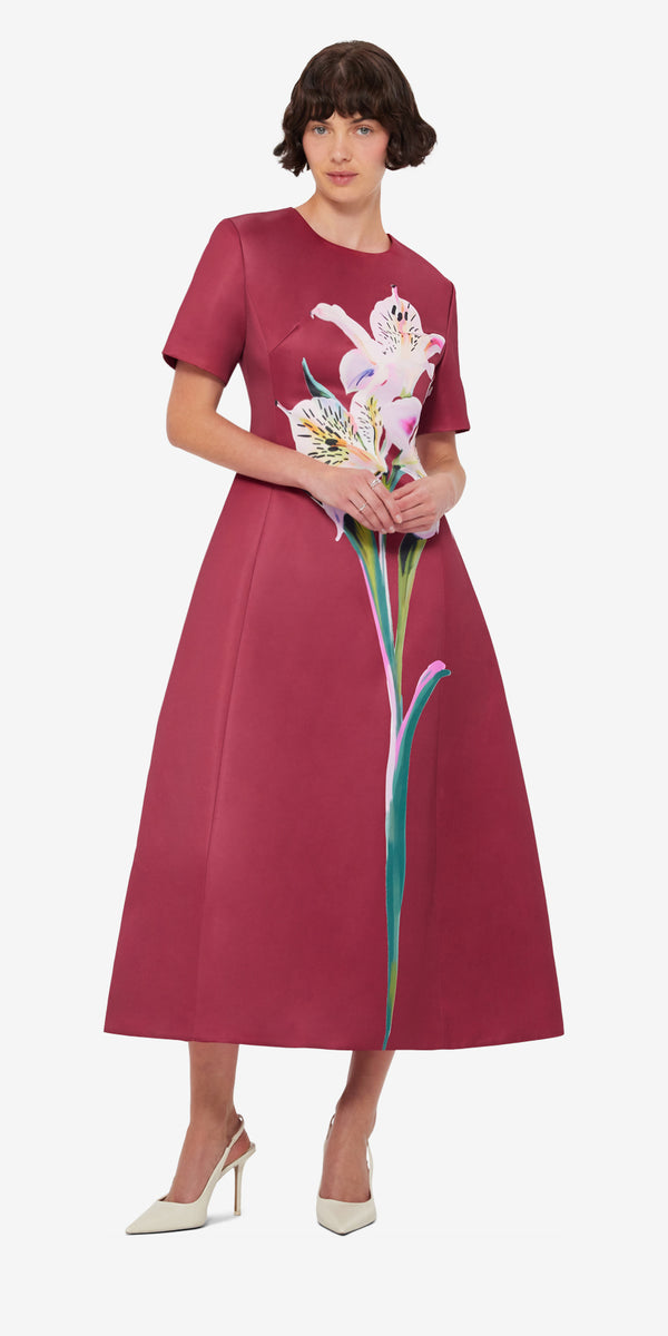 Leo Lin Caroline Short Sleeve Midi Dress