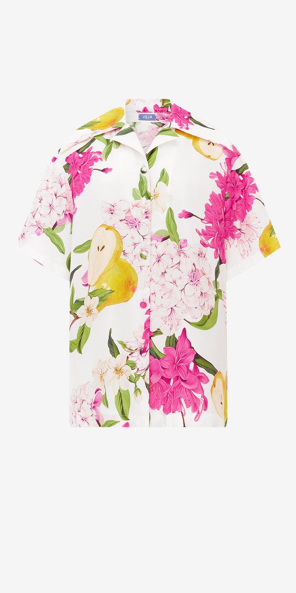 leo lin Casey Silk Button Shirt