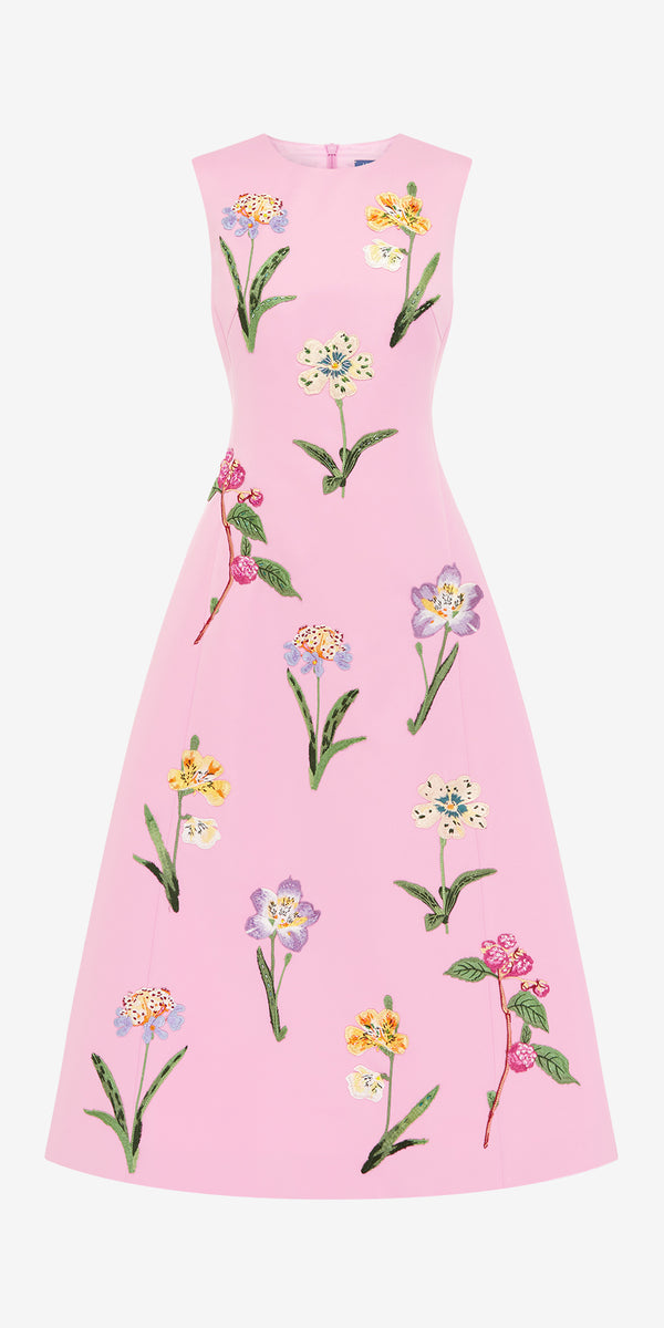 leo lin Cleo Embellished Sleeveless Midi Dress