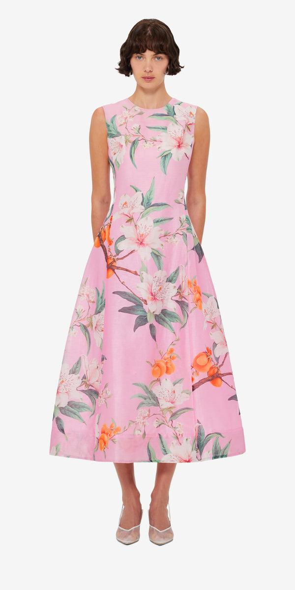 Leo Lin Cleo Printed Sleeveless Midi Dress