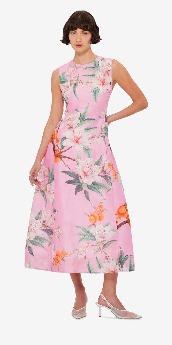 Leo Lin Cleo Printed Sleeveless Midi Dress