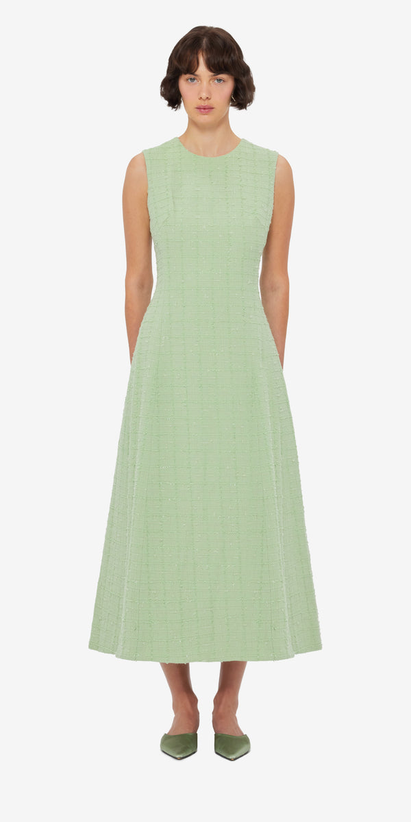 Leo Lin Cleo Tweed Midi Dress