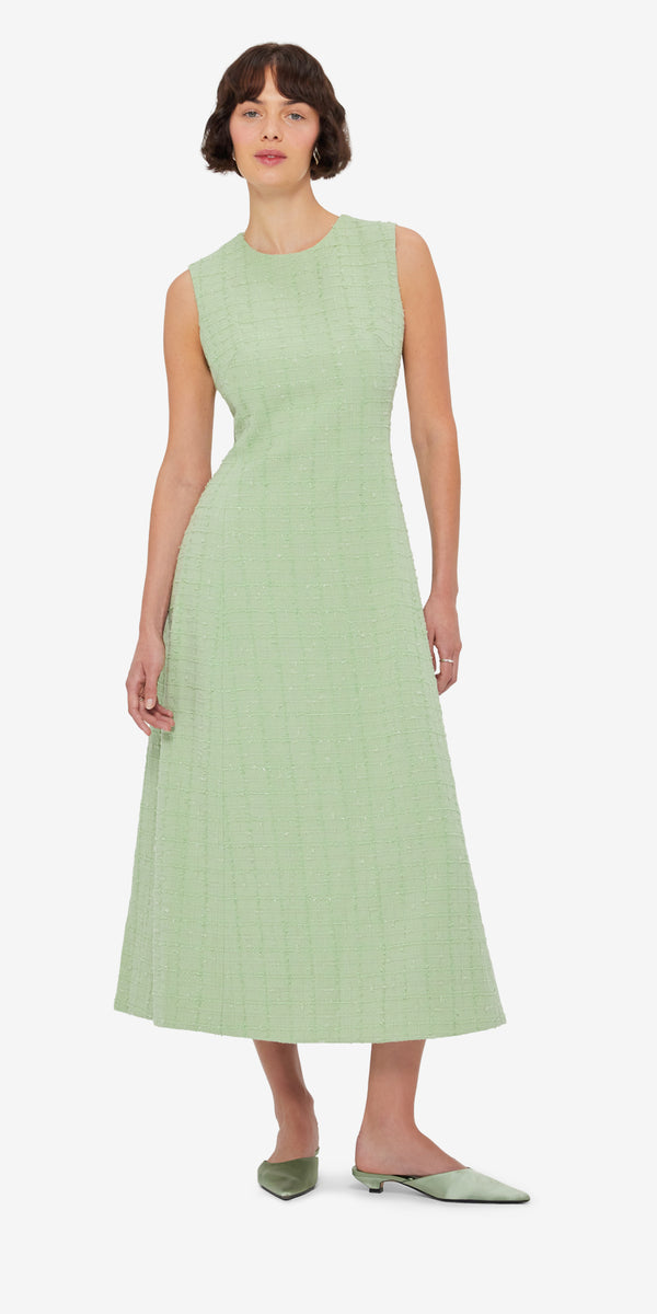 Leo Lin Cleo Tweed Midi Dress