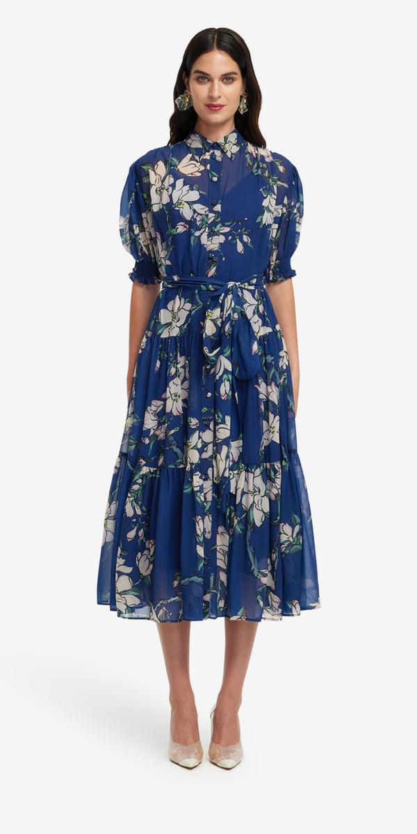 Leo Lin Ellie Bishop Sleeve Midi Dress