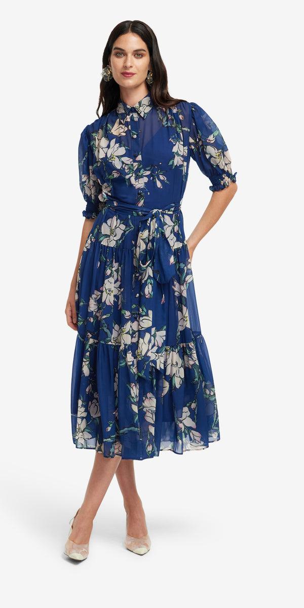 Leo Lin Ellie Bishop Sleeve Midi Dress