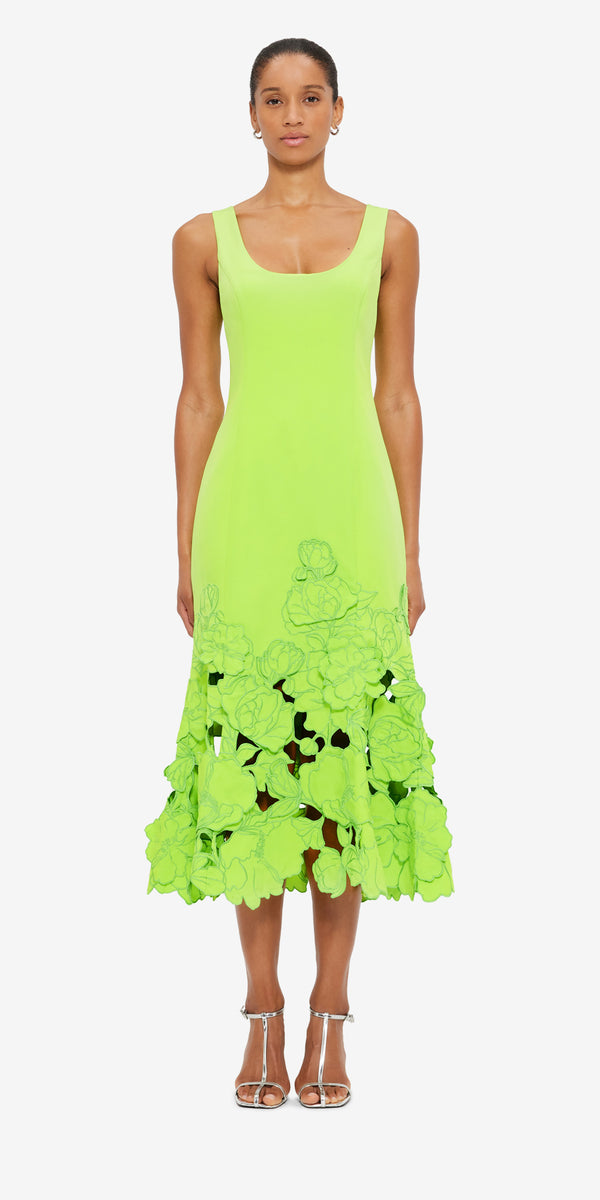 Leo Lin Emily Appliqué Midi Dress