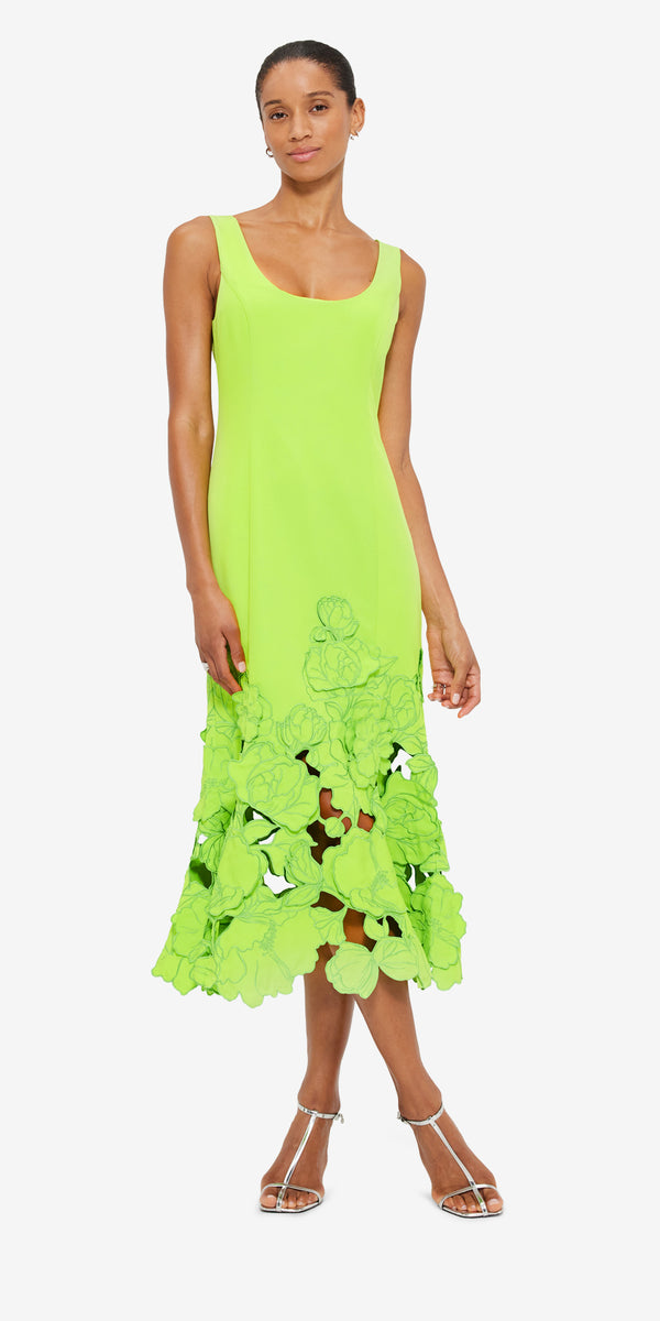 Leo Lin Emily Appliqué Midi Dress