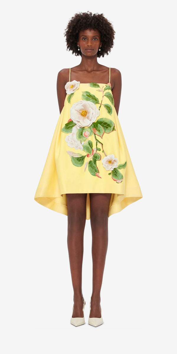 Leo Lin Felicia Appliqué Floral Mini Dress