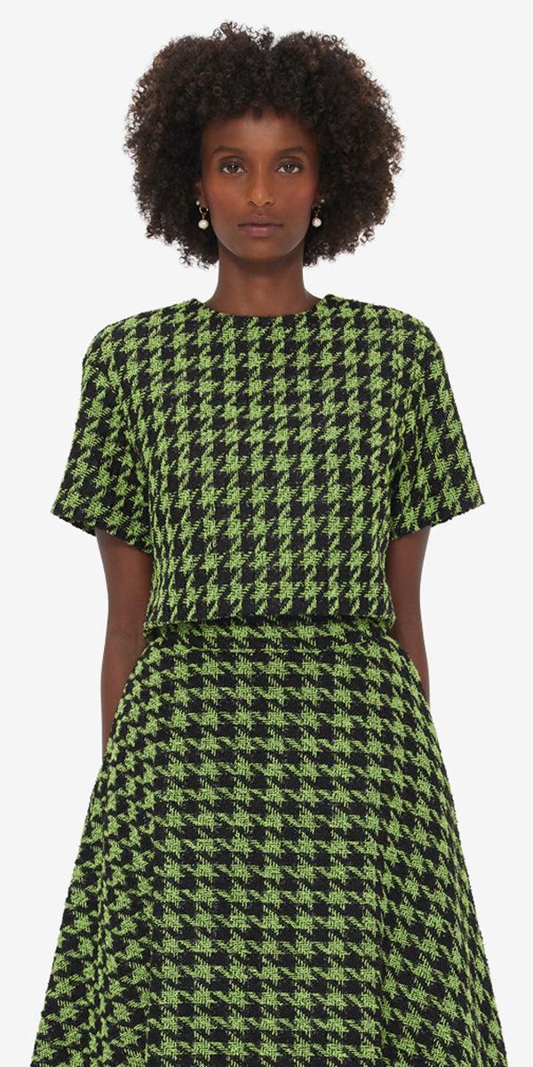 Leo Lin Indie Tweed Sleeve Top