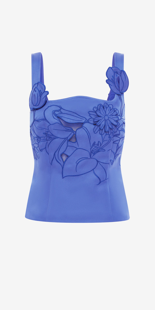 leo lin Isadora Applique Top