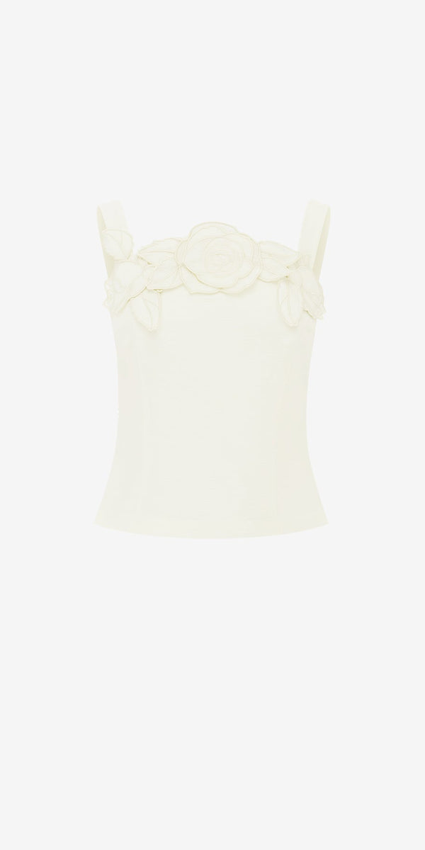 leo lin Isadora Appliqué Top