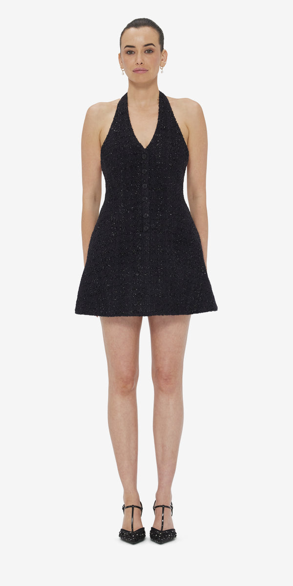 Leo Lin Jessie Halterneck Mini Dress