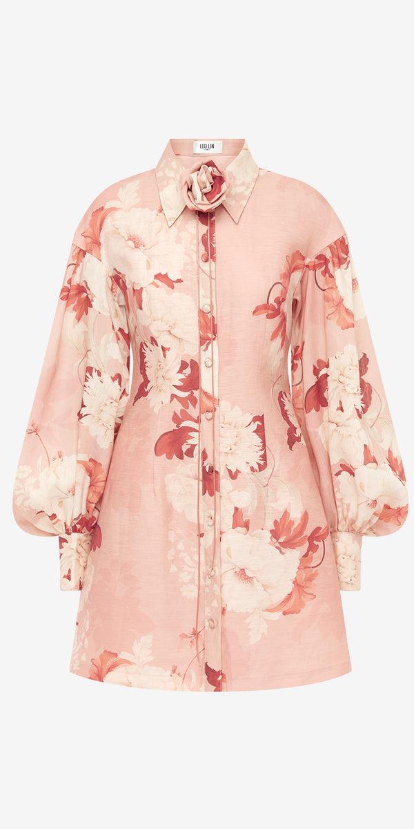 leo lin Juliana Shirt Mini Dress