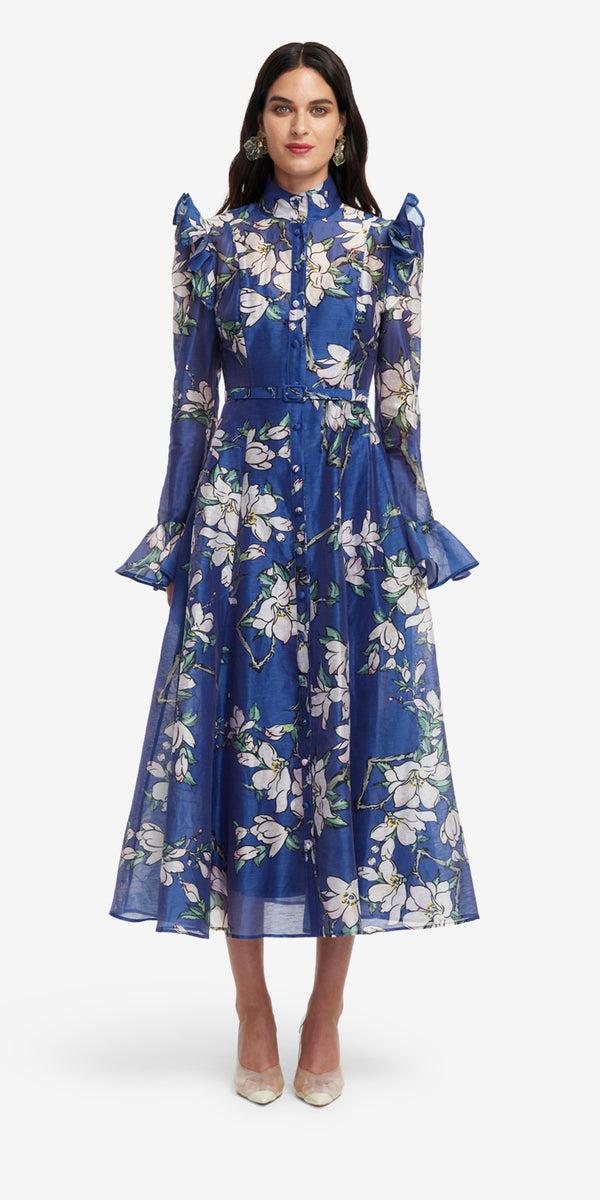 Leo Lin Katrina Butterfly Sleeve Midi Dress