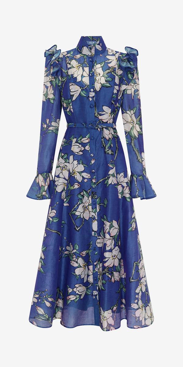 leo lin Katrina Butterfly Sleeve Midi Dress