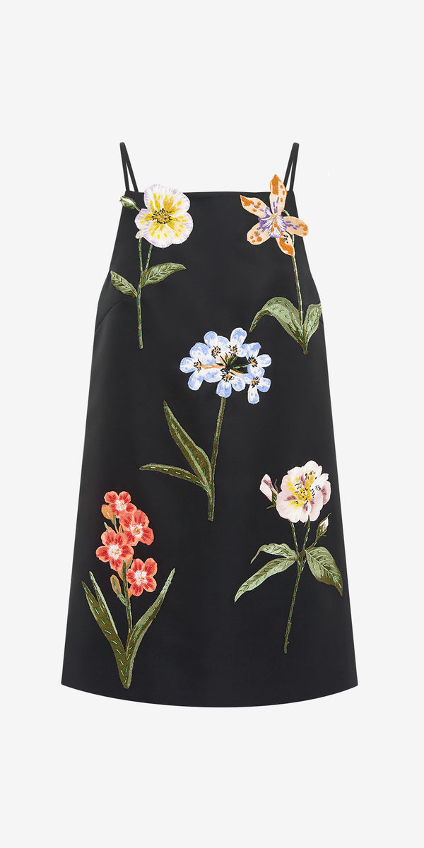 leo lin Leia Embroidered Mini Dress