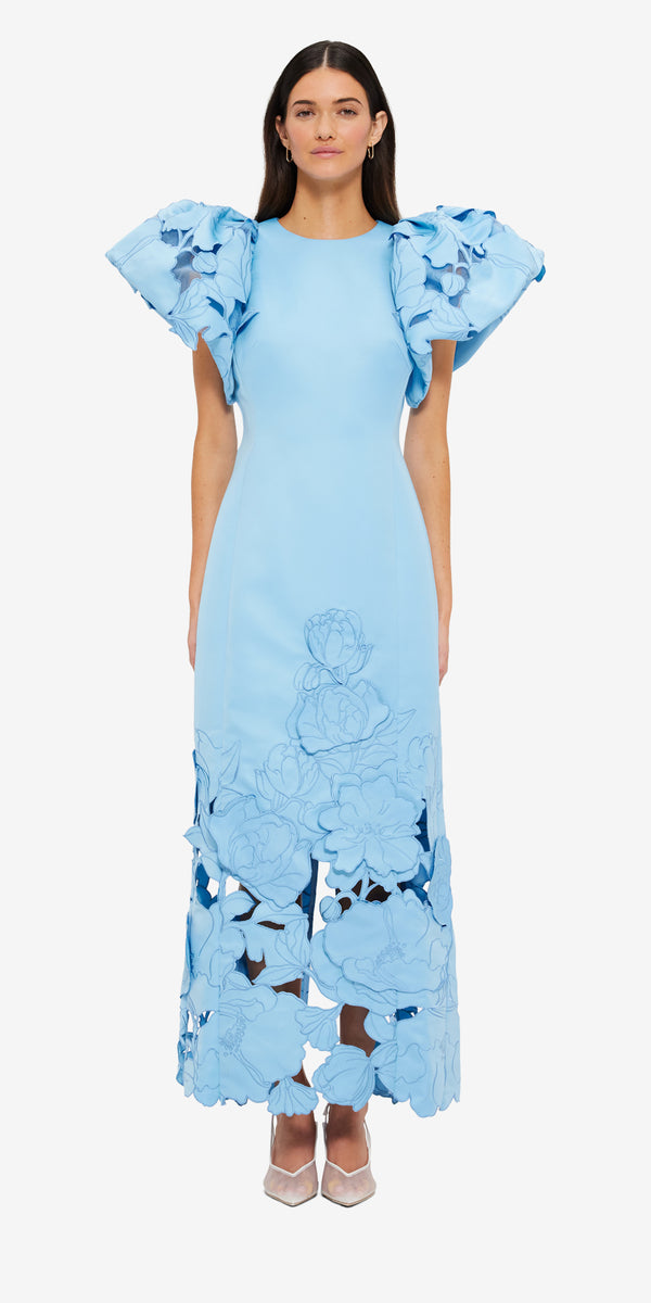 Leo Lin Lucinda Appliqué Maxi Dress