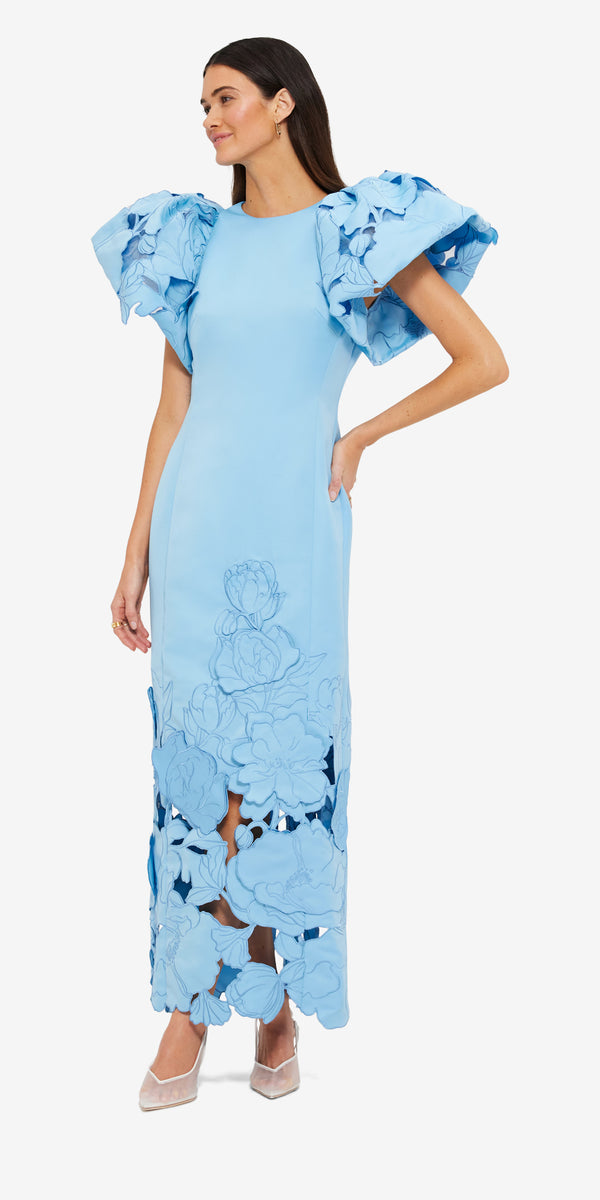 Leo Lin Lucinda Appliqué Maxi Dress