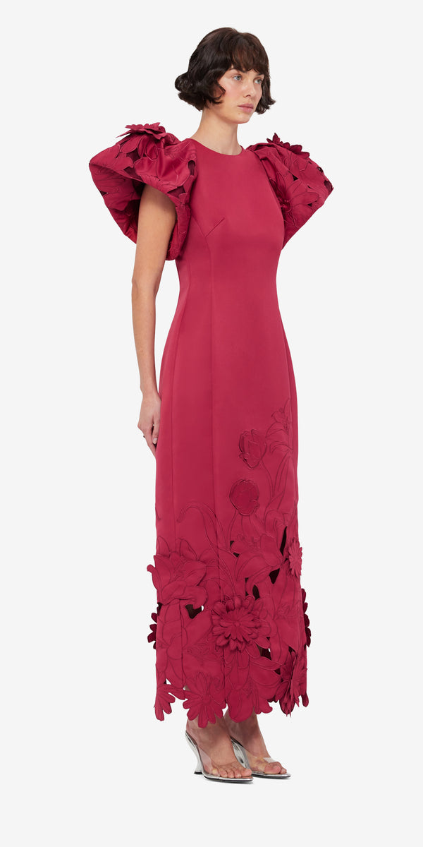 Leo Lin Lucinda Appliqué Maxi Dress