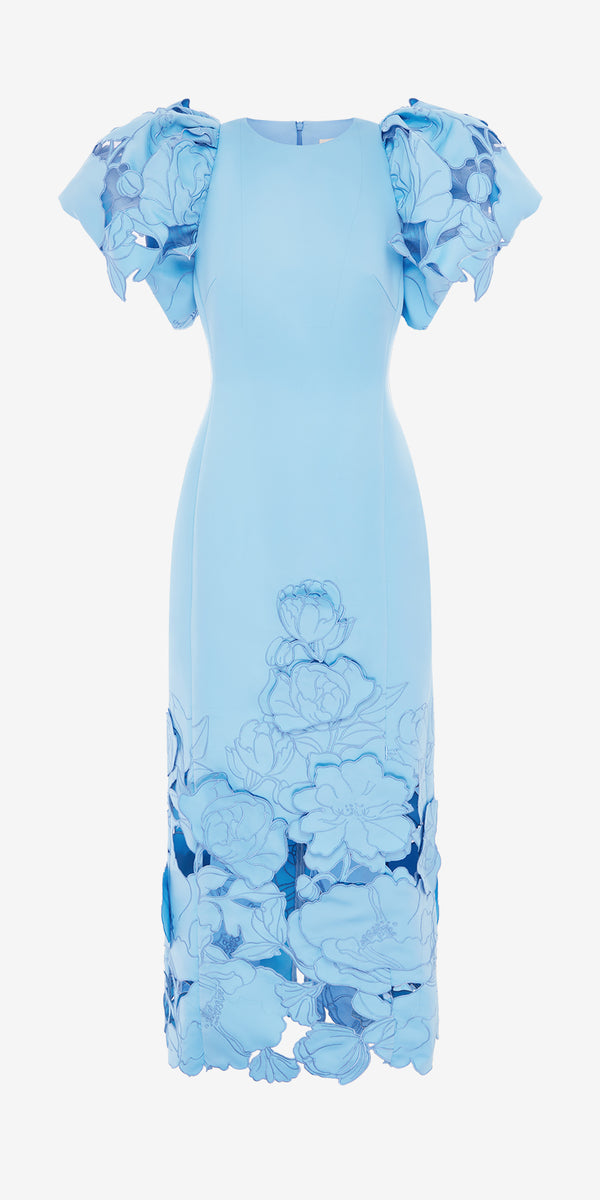 leo lin Lucinda Appliqué Maxi Dress