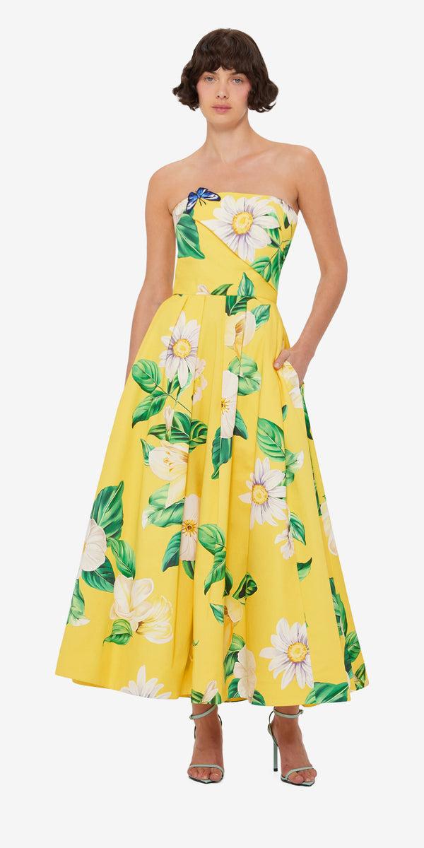 Leo Lin Lynn Bustier Midi Dress