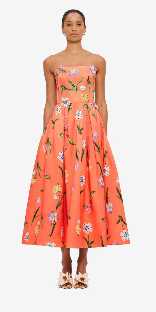 Leo Lin Lynn Bustier Midi Dress