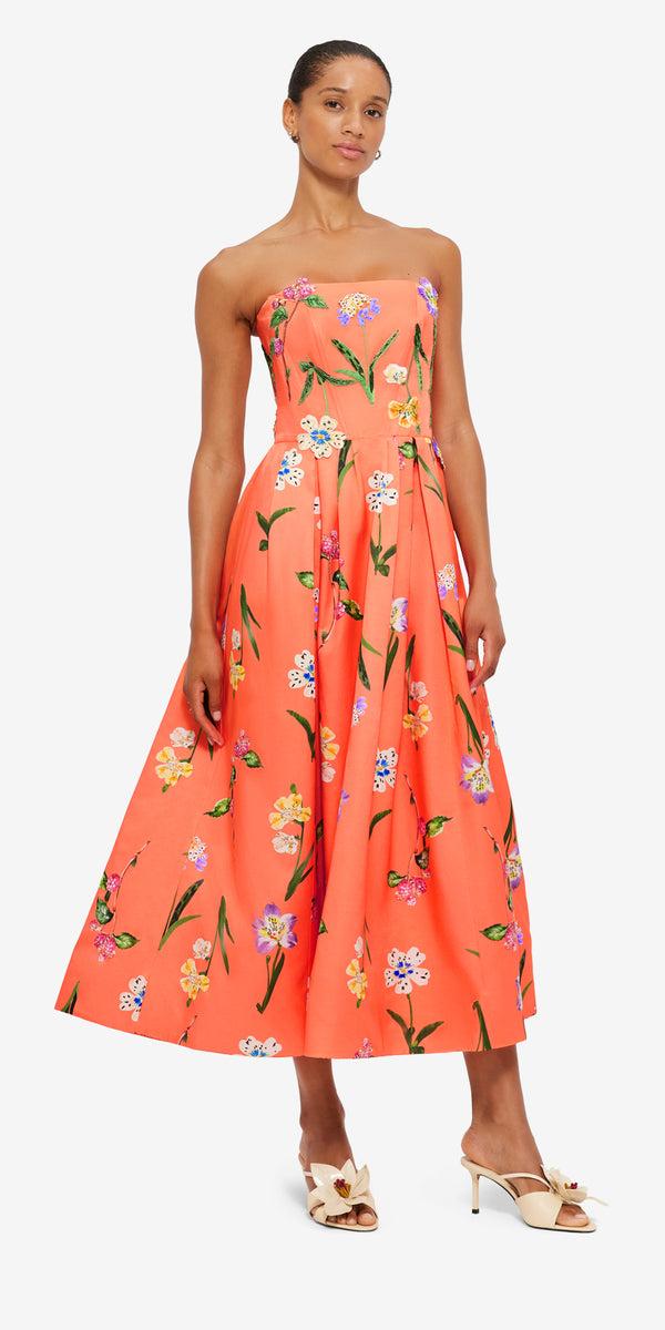 Leo Lin Lynn Bustier Midi Dress