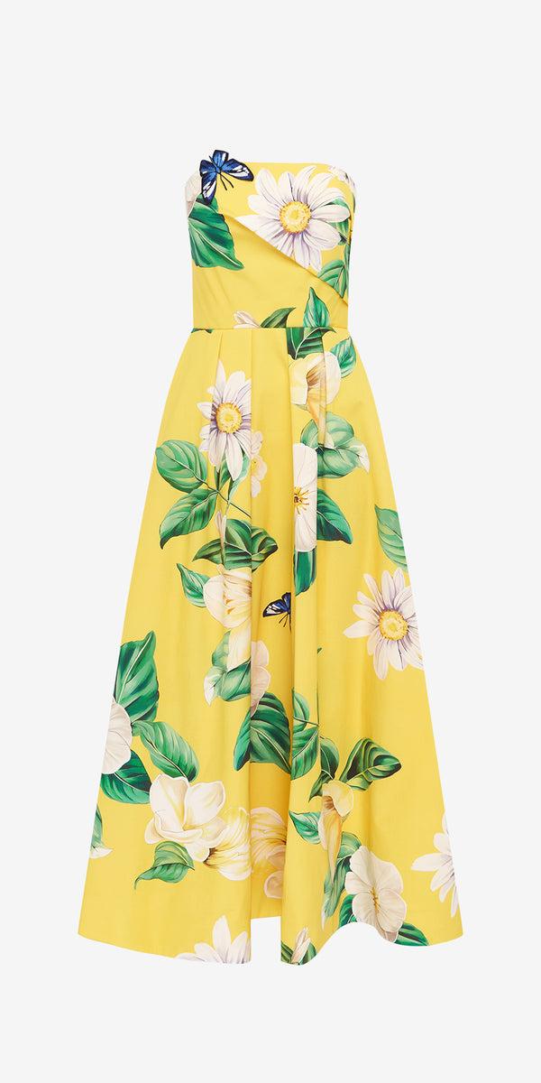 leo lin Lynn Bustier Midi Dress