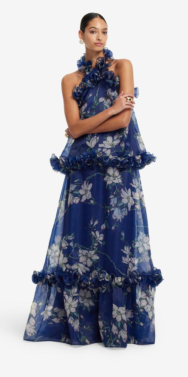 Leo Lin Michelle Ruffled Halterneck Top